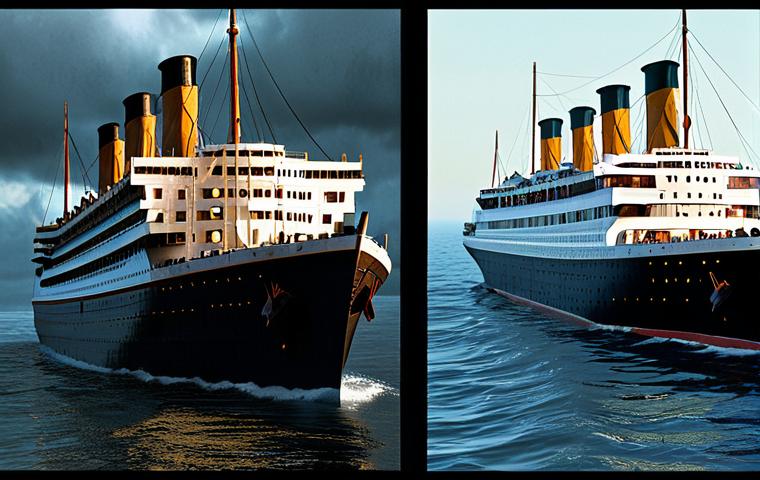 Here are two image prompts for Stable Diffusion XL, based on the provided text about the film *Titanic*, adhering strictly to all safety and quality guidelines: