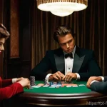 셜록 홈즈 감독 가이 리치 - **Prompt:** A group of three impeccably dressed individuals, two men and one woman, stand confidentl...